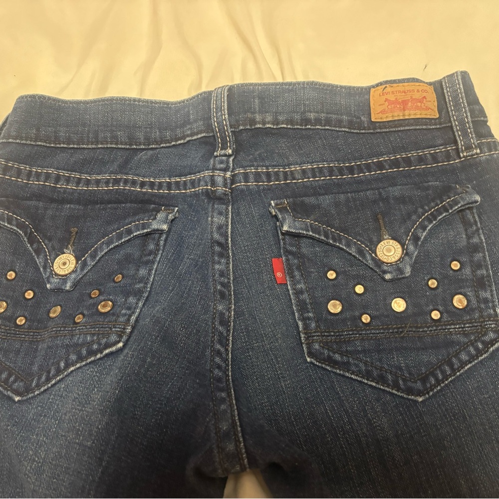 Levi's Women's Dark Blue Studded Jeans